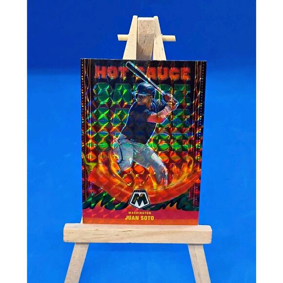 Juan Soto #HS-2 2022 Panini Mosaic Hot Sauce Green Prizm National Mets - Picture 2 of 5